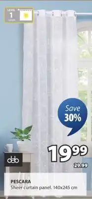 JYSK PESCARA Sheer curtain panel offer