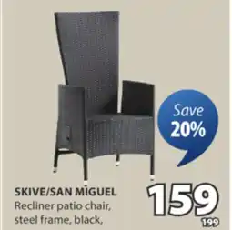 JYSK SKIVE/SAN MIGUEL Recliner patio chair offer