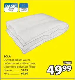 JYSK SOLA Duvet offer