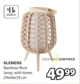 JYSK KLEMENS Bamboo floor lamp offer