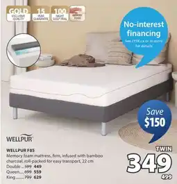 JYSK WELLPUR F85 Memory foam mattress offer