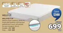 JYSK WELLPUR F120 Memory foam mattress offer