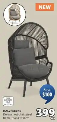 JYSK HALVREBENE Deluxe nest chair offer
