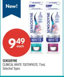 Shoppers Drug Mart SENSODYNE CLINICAL WHITE TOOTHPASTE offer