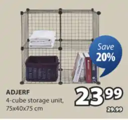JYSK ADJERF 4-cube storage unit offer
