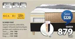 JYSK SCANDI OAK Spring mattress offer