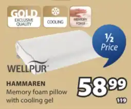 JYSK WELLPUR HAMMAREN Memory foam pillow offer