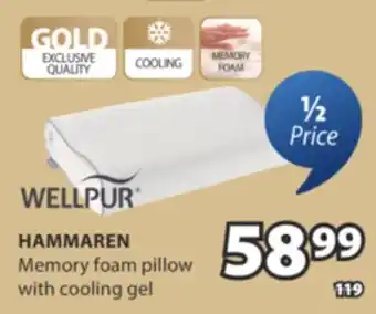 JYSK WELLPUR HAMMAREN Memory foam pillow offer