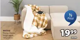 JYSK BRESSO Throw, sherpa, beige/white offer