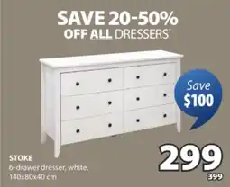 JYSK STOKE 6-drawer dresser offer