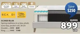 JYSK SCANDI BLAK Spring mattress-in-a-box offer