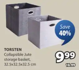JYSK TORSTEN Collapsible Jute storage basket offer