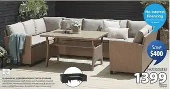 JYSK ULLEHUSE XL CONVERSATION SET WITH STORAGE offer