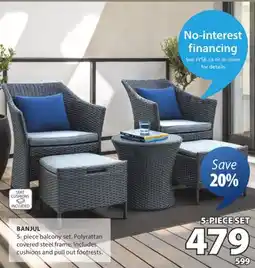 JYSK BANJUL 5- piece balcony set offer