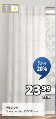 JYSK WESTON Sheer curtain offer