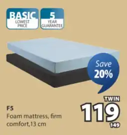 JYSK F5 Foam mattress, firm comfort, 13 cm offer