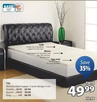 JYSK T25 Memory foam topper offer