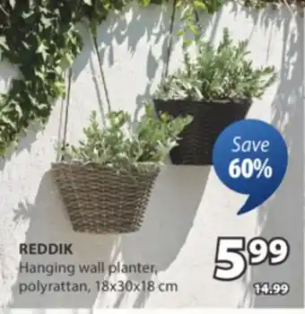 JYSK REDDIK Hanging wall planter offer