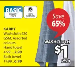 JYSK KARBY Washcloth offer