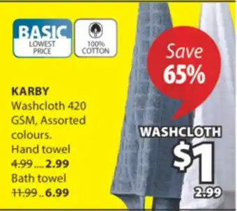 JYSK KARBY Washcloth offer