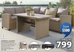 JYSK AGERMOSE / ULLEHUSE 2-piece patio corner high dining set offer