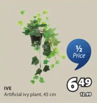 JYSK IVE Artificial ivy plant offer