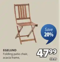 JYSK EGELUND Folding patio chair offer