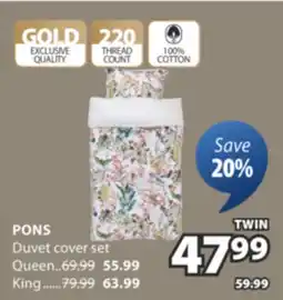 JYSK PONS Duvet cover set offer
