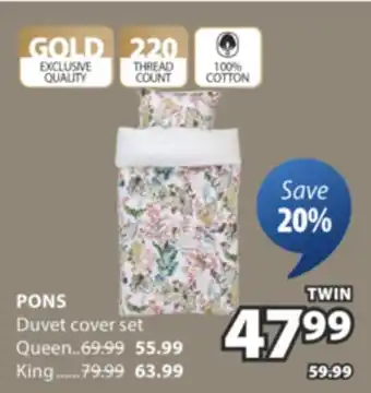 JYSK PONS Duvet cover set offer