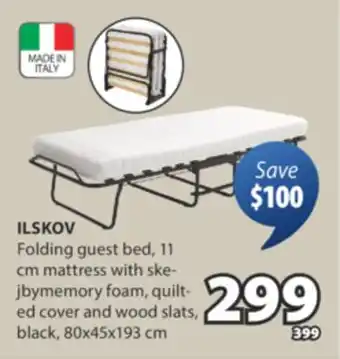 JYSK ILSKOV Folding guest bed offer