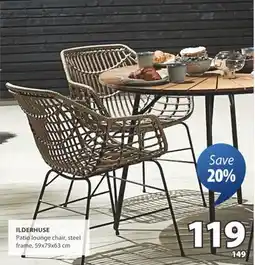 JYSK ILDERHUSE Patio lounge chair offer