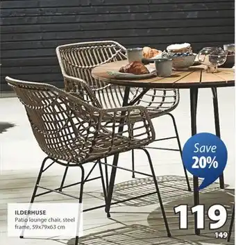 JYSK ILDERHUSE Patio lounge chair offer