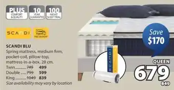 JYSK SCANDI BLU Spring mattress offer