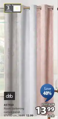 JYSK ASTRID Room darkening curtain panel offer