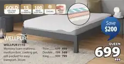 JYSK WELLPUR F110 Memory foam mattress offer