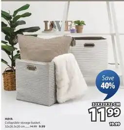 JYSK HAYA Collapsible storage basket offer
