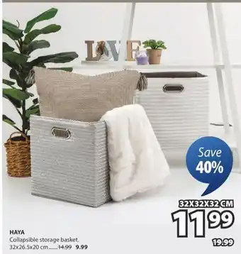 JYSK HAYA Collapsible storage basket offer