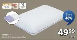 JYSK SERENITY Scented memory foam pillow offer
