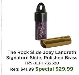 Long & McQuade Joey Landreth Signature Slide - Polished Brass offer
