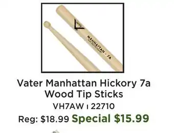 Long & McQuade VH7AW - Manhattan 7A Wood Tip offer