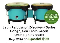 Long & McQuade Latin Percussion Discovery Series Bongo, Sea Foam Green offer