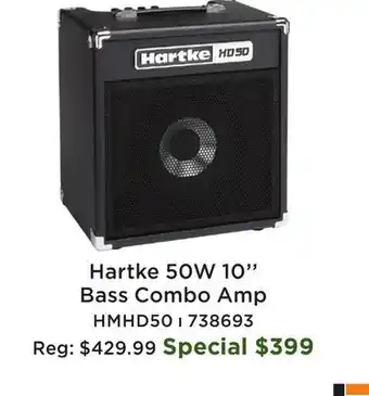 Long & McQuade Hartke 50W 10 Bass Combo Amp offer