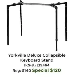 Long & McQuade Deluxe 4-Leg Collapsible Keyboard Stand offer
