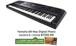 Long & McQuade DGX670 88-Key Digital Piano - Black offer
