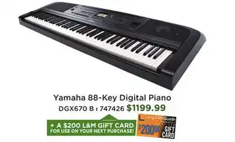 Long & McQuade DGX670 88-Key Digital Piano - Black offer