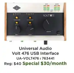 Long & McQuade Volt 476 USB Interface with Compressor offer