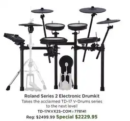 Long & McQuade TD-17KVX2 V-Drums Series 2 Electronic Drumkit offer