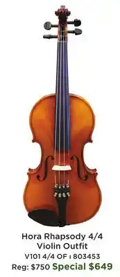 Long & McQuade Rhapsody Violin Outfit - 4/4 offer