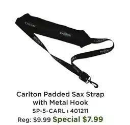 Long & McQuade Padded Sax Strap w/Metal Hook offer