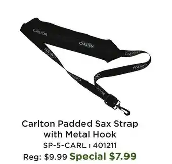 Long & McQuade Padded Sax Strap w/Metal Hook offer
